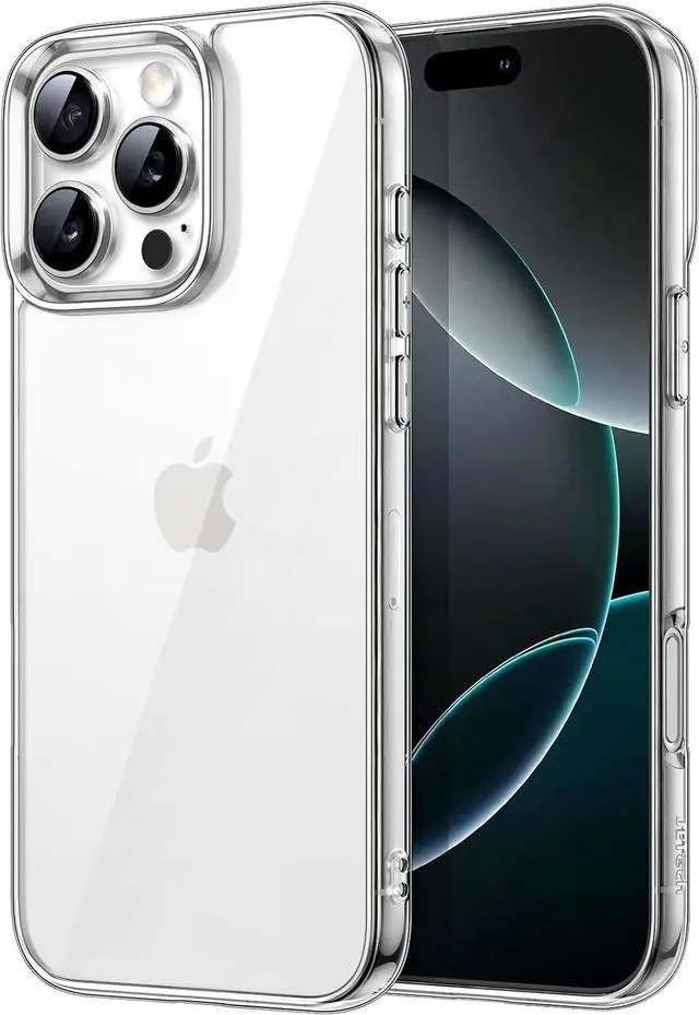 Alt view image 7 of 12 - Case for iPhone 16 Pro 6.3-Inch Non-Yellowing Shockproof Phone Bumper Cover Anti-Scratch Clear Back (Clear)