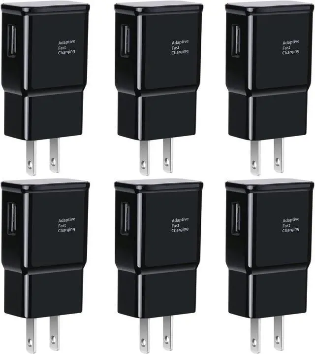 Alt view image 8 of 14 - 6-Pack Type C Charger Fast Charging Block, Android Phone Rapid USB Wall Charger Compatible with Samsung Galaxy S21/S20/S10/S10e/S10 Plus/S9/S9 Plus/S8/S8 Plus/S7/S6/Note 10/Note 9/Note 8,LG,HTC(Black)