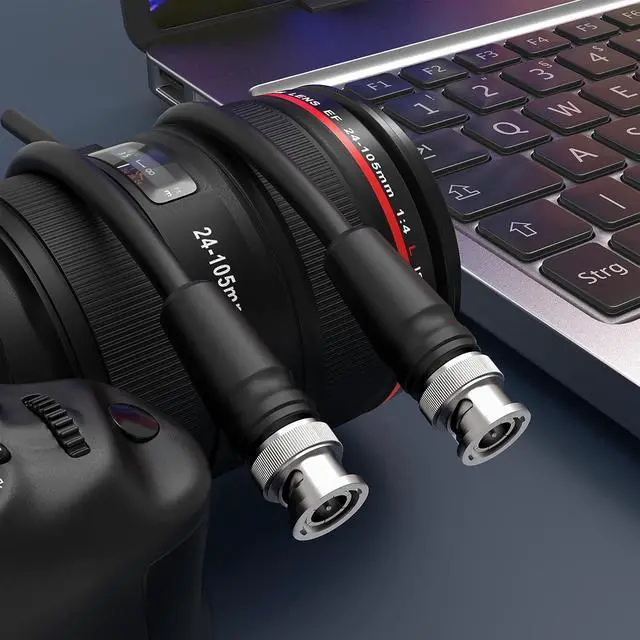 Alt view image 11 of 14 - 4K SDI Cable - 3 ft, 12G/3G/6G SDI Video Cable, 75ohm RG11 Coax BNC Blackmagic Converter, Supports 4K@60Hz for Video Security