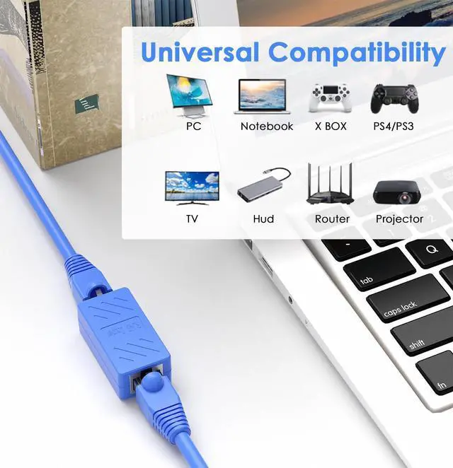 Alt view image 9 of 14 - Ethernet Extender RJ45 Couplers Network Cable Coupler Cat 5 Coupling Lnternet Female to Female Connector Lnline Coupler for Cat5/ Cat5e/ Cat6e/ Cat7 Ethernet Extension Cable (Blue 20 PCE)