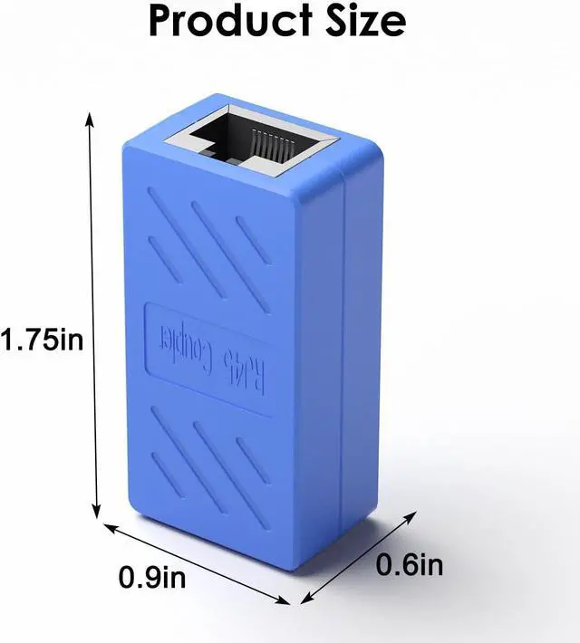 Alt view image 14 of 14 - Ethernet Extender RJ45 Couplers Network Cable Coupler Cat 5 Coupling Lnternet Female to Female Connector Lnline Coupler for Cat5/ Cat5e/ Cat6e/ Cat7 Ethernet Extension Cable (Blue 20 PCE)