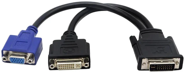 Alt view image 14 of 16 - 10 in/30cm Wyse DVI Splitter Cable - DVI-I to VGA - M/F - Comparable to Wyse Y-Cable