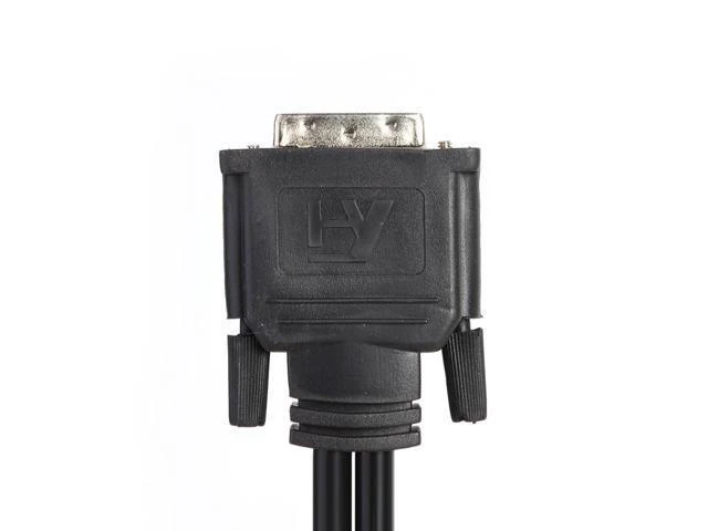 Alt view image 11 of 14 - Vszerda DVI to 2X VGA Splitter Cable, Black, Supports Multiple Audio Formats, Connects 1 DVI Device to 2 Monitors/Projects