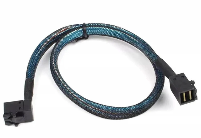 Alt view image 11 of 17 - MINI SAS HD SFF-8643 to 90 Degree MINI SAS SFF-8643 Server Connection Cable 50CM