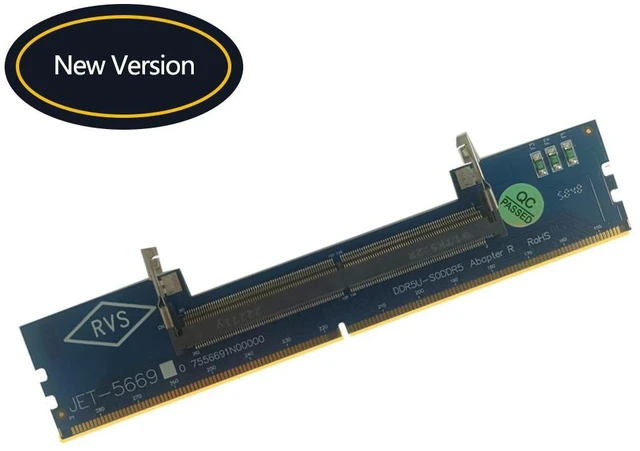 Alt view image 7 of 10 - Laptop DDR5 RAM to SO DDR5 U-DIMM Desktop Adapter Card, Memory Tester SO DDR5 to DDR5 U-DIMM Converter