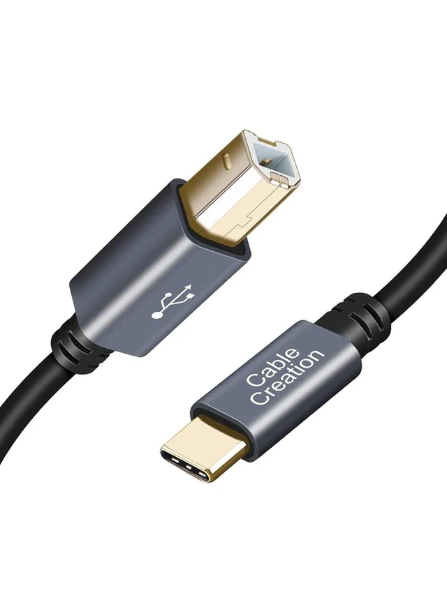 Alt view image 15 of 20 - CableCreation USB B to USB C Printer Cable 3.3FT, USB-C to USB B Printer Cord for MacBook Pro, Air, MIDI Cable for Yamaha Casio Digital Piano MIDI Controller DJ Controller, 1M Space Grey