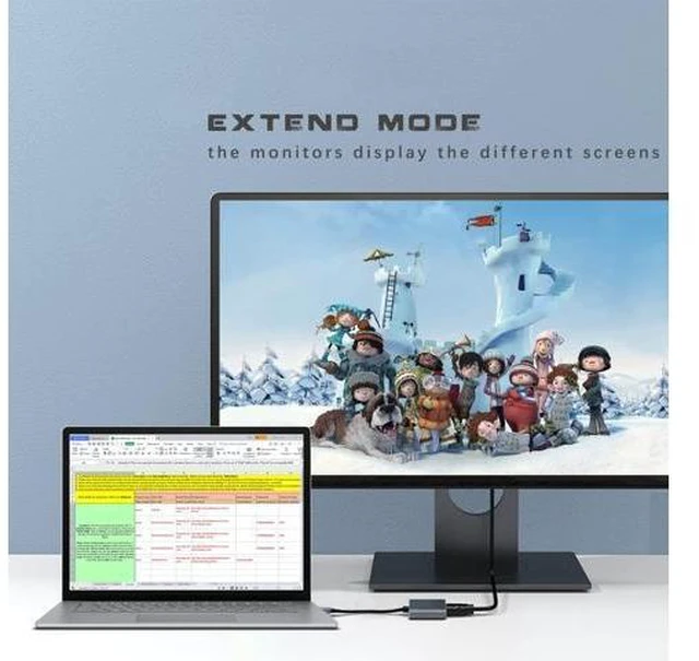 Alt view image 12 of 14 - USB C to HDMI Multiport Adapter with Charging Port, USB C Laptop Docking Stations for Monitor Extend Display, USB-C to USB-A Converter 10Gbps, USBC 4K HDMI Hub Dongle for Mac iPad pro MacBook Laptop
