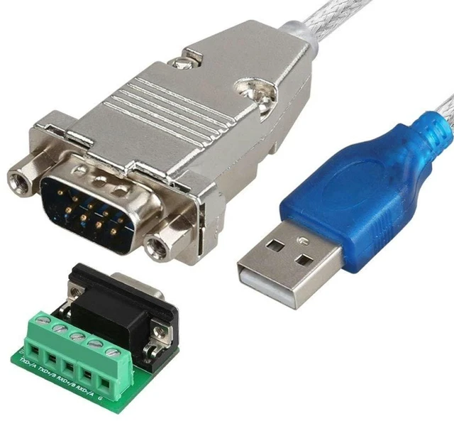 Alt view image 2 of 2 - 1.5M USB 2.0 to RS485 RS-485 RS422 RS-422 DB9 COM Serial Port Device Converter Adapter Cable CH340+ZT485 Chipset