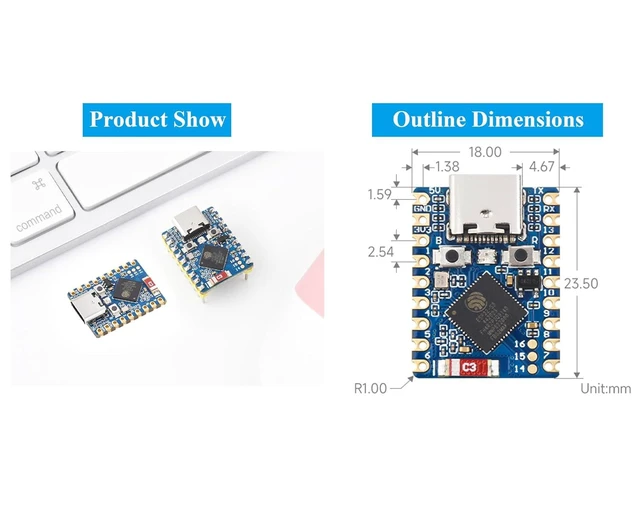 Alt view image 14 of 14 - ESP32-S3 Mini Development Board, Based on ESP32-S3FH4R2 Dual-Core Processor, 240MHz Running Frequency, Support 2.4GHz Wi-Fi & Bluetooth 5, Onboard 4MB Flash Memory/2MB PSRAM-(3PCS)