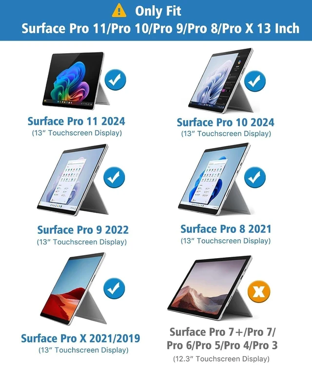 Alt view image 9 of 14 - TiMOVO 2 Pack Paper Screen Protector for Microsoft Surface Pro 11 2024, Surface Pro 10 / Pro 9 / Pro 8 / Pro X 13 Inch, Anti-Glare Anti-Scratch PET Film, Support Surface Pen, Matte