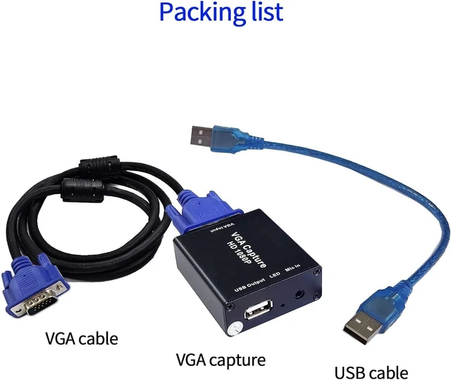 Alt view image 11 of 12 - POMIACAM Video Coverter VGA Capture Card,VGA to USB2.0 Converter,Audio and Video Capture Device,Plug-and-Play,USB Drive-Free HD 1080P Video Capture Tool for Windows,Linux and Android
