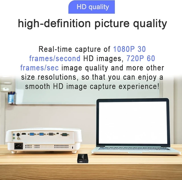 Alt view image 9 of 12 - POMIACAM Video Coverter VGA Capture Card,VGA to USB2.0 Converter,Audio and Video Capture Device,Plug-and-Play,USB Drive-Free HD 1080P Video Capture Tool for Windows,Linux and Android