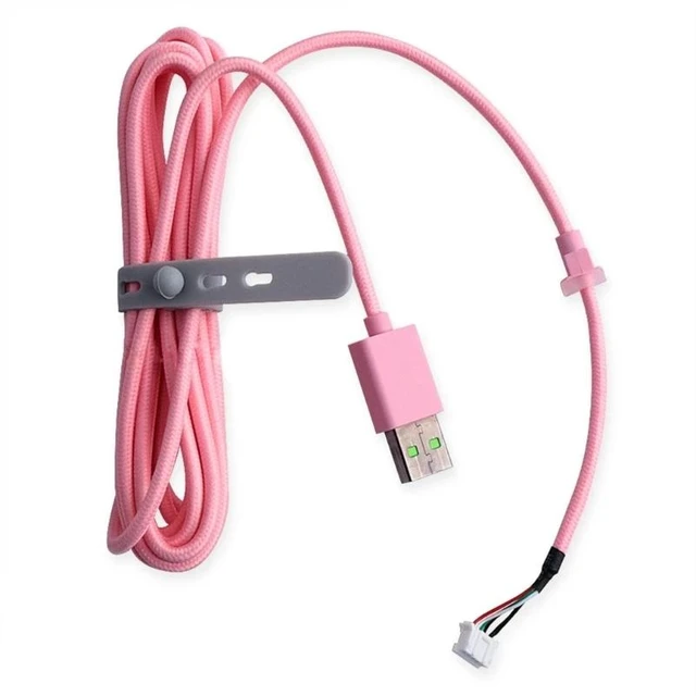 Alt view image 2 of 2 - USB Cable Headphones Wire Replacement PVC Wire(Pink)