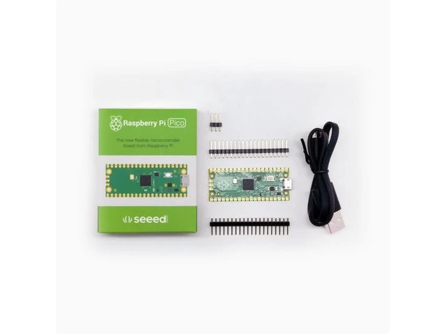 Alt view image 5 of 6 - RP2040 chip Raspberry Pi Pico single-chip Microcomputer Development board Kit with ribbon cable, data cable