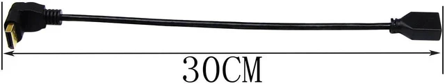Alt view image 12 of 17 - (30 CM/12inch) DP to DP Cable, Gold Plated 90 Degree Up Displayport Male to Displayport Female Audio and Video Extender Adapter Cable (Up M/F)