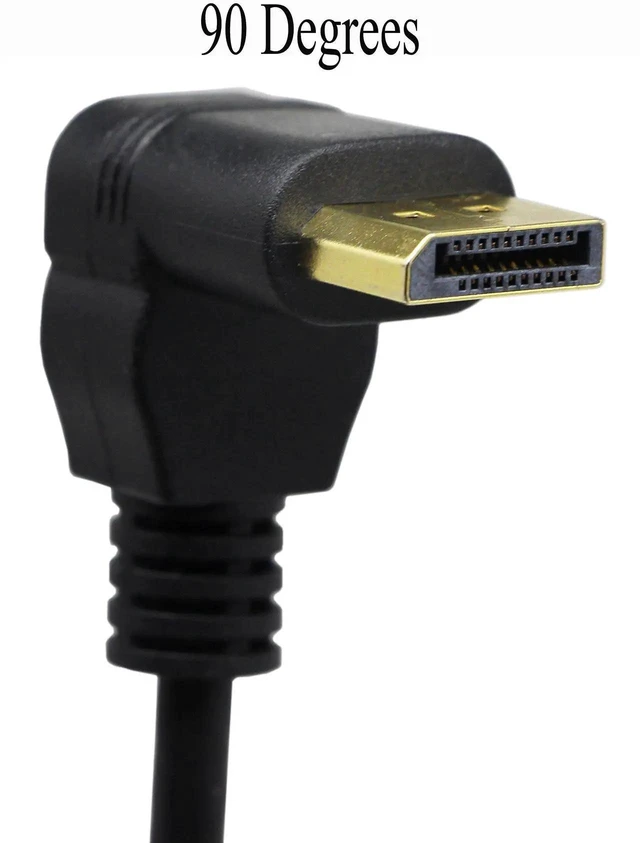 Alt view image 16 of 17 - (30 CM/12inch) DP to DP Cable, Gold Plated 90 Degree Up Displayport Male to Displayport Female Audio and Video Extender Adapter Cable (Up M/F)