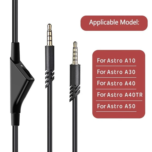 Alt view image 11 of 12 - Replacement Cable Wire for A10 A30 A40 A40TR Headphones Extension Cord with Mute Volume Control Function