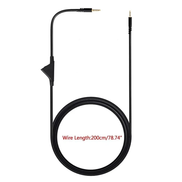 Alt view image 12 of 12 - Replacement Cable Wire for A10 A30 A40 A40TR Headphones Extension Cord with Mute Volume Control Function