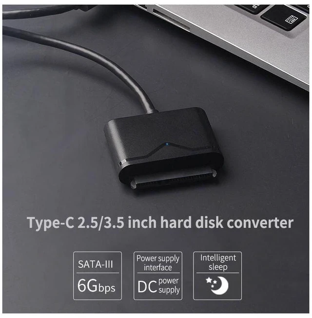 Alt view image 16 of 20 - Type C USB 3.1 To 15 + 7pin SATA 3.0 2.5 / 3.5 Inch Hard Disk Adapter Converter USB 3.1 Type C To SATA HDD / SSD Cable eokCXOY