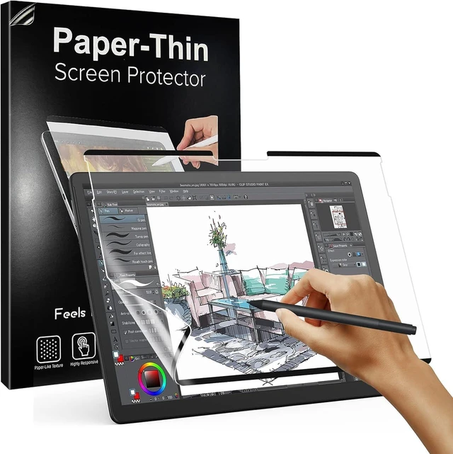 Alt view image 3 of 4 - TiMOVO 1 Pack Paper-Feel Magnetic Screen Protecor for Microsoft Surface Pro 11 2024, Surface Pro 10 / Pro 9 / Pro 8 / Pro X 13 Inch, Reusable Film, Anti-Glare, Easy Installation
