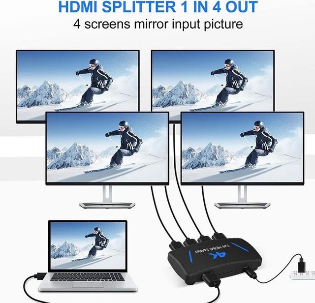 Alt view image 19 of 20 - Torpedo Nova HDMI 1x4 Splitter, 4K@60Hz YUV, 3D Support, 40m Total Transmission Range
