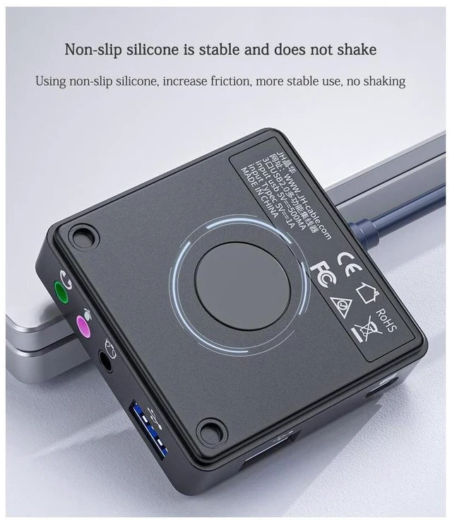 Alt view image 17 of 20 - USB Sound Card Desktop Computer Notebook External Audio Converter Microphone Voice Live Sound Card eokCXOY
