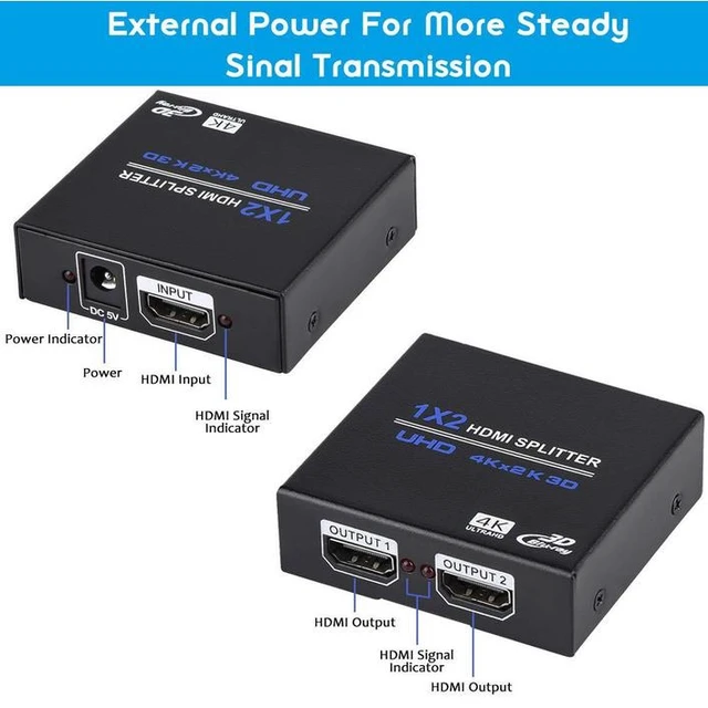 Alt view image 14 of 17 - Torpedo Nova HDMI 1x2 Splitter, 4K@30Hz, HDCP 1.4 Compatible, Compact Portable Design