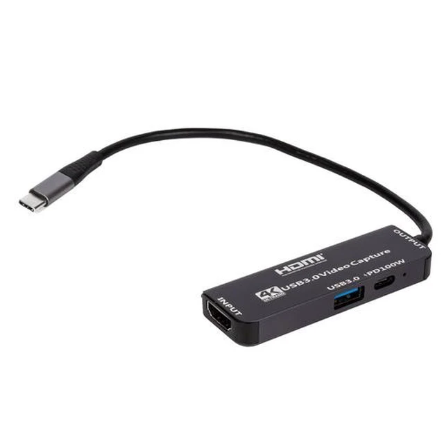 Alt view image 7 of 12 - Torpedo Nova USB C Video Capture Card 4K 30Hz, with 100W PD Charging & USB 3.0 Data Transfer, Plug & Play for OBS Streaming, Gaming, Conference, Compatible with Laptop, Phone, PC