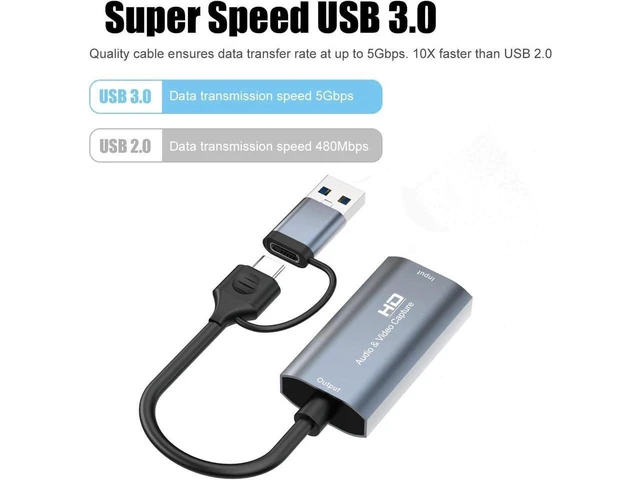 Alt view image 17 of 20 - USB Video Capture Card, 4K 60HZ Audio Video HDMI Capture Card,HDMI to USB 3.0 / USB C 1080P 60HZ Capture Card, Capture Card for Streaming/Nintendo Switch/PS3/PS4/YouTube/Xbox/Camera/PC/OBS eokCXOY