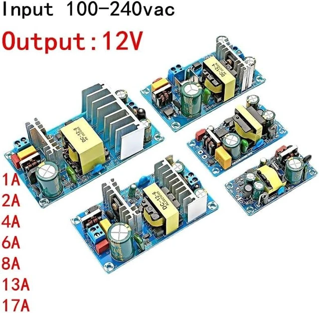 Alt view image 7 of 8 - 90-260 VAC to DC 12V 1A 2A 4A 6A 8A 13A 17A Switching Power Supply Board high Power Industrial Bare Board Module AC-DC (Color : 12V 4A, Size : 100-240V)