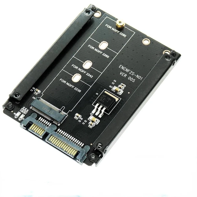 Alt view image 5 of 6 - M.2 to SATA 22PIN Transfer adapter card M2 KEY B-M SSD Hard Drive Adapter 2.5 inch Hard Drive Adapter transfer 6G interface