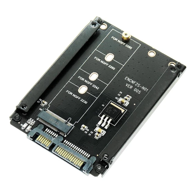 Alt view image 6 of 6 - M.2 to SATA 22PIN Transfer adapter card M2 KEY B-M SSD Hard Drive Adapter 2.5 inch Hard Drive Adapter transfer 6G interface