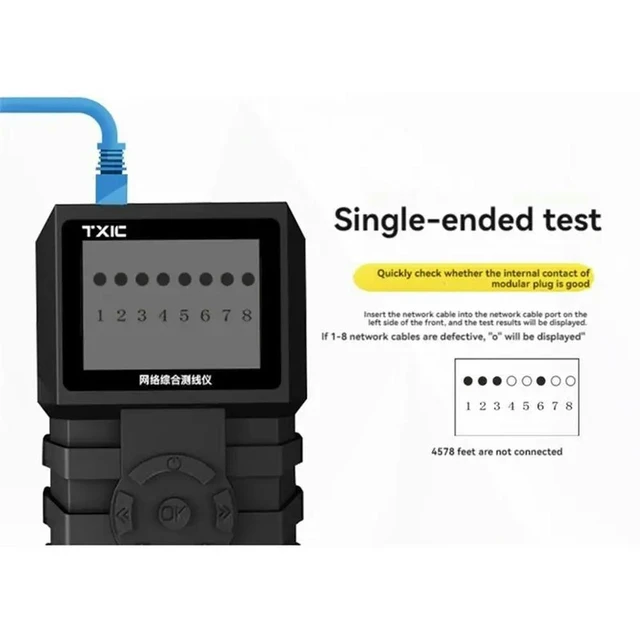 Alt view image 6 of 6 - Network Cable Tester Cable Length Tester Ethernet Cable Finder RJ45 Cable Tracker POE Checker For Network Cable