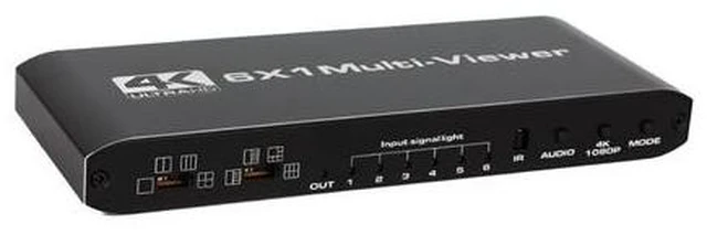 Alt view image 18 of 18 - Torpedo Nova 6x1 HDMI Multi-Viewer & Seamless Switcher - 4K 6-in-1 Video Wall Splitter, Support 2/4/6 Screen Division, Metal Housing, Remote & Button Control for Surveillance, Live Production