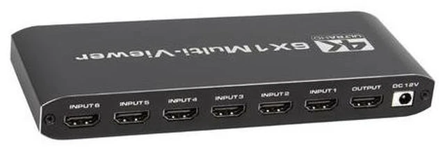 Alt view image 17 of 18 - Torpedo Nova 6x1 HDMI Multi-Viewer & Seamless Switcher - 4K 6-in-1 Video Wall Splitter, Support 2/4/6 Screen Division, Metal Housing, Remote & Button Control for Surveillance, Live Production