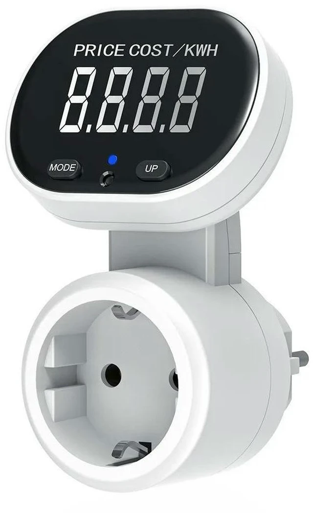 Alt view image 9 of 12 - EU Plug Large Screen Rotatable Power Meter Socket 16A 3680W High Power Energy Monitor Billing Outlet 230V 50Hz Metering Socket