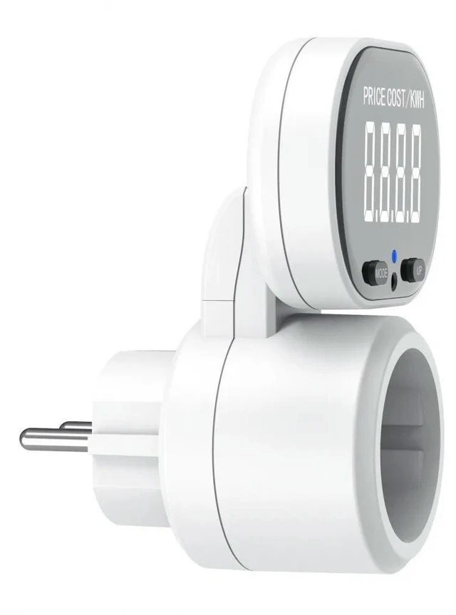 Alt view image 10 of 12 - EU Plug Large Screen Rotatable Power Meter Socket 16A 3680W High Power Energy Monitor Billing Outlet 230V 50Hz Metering Socket