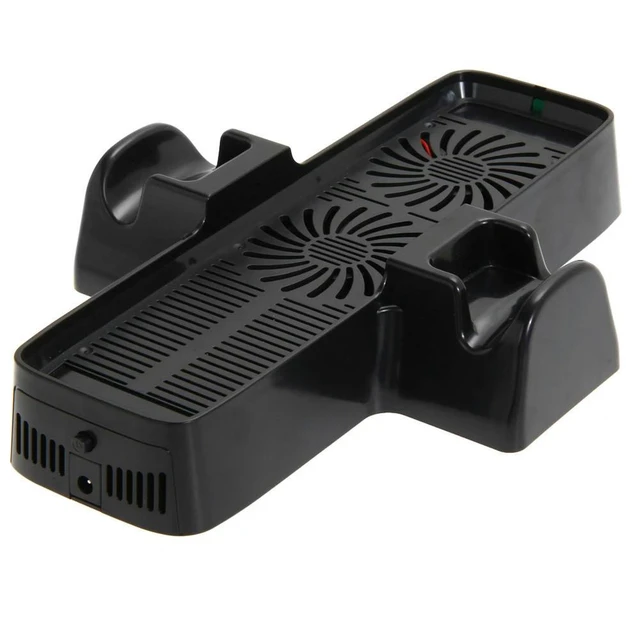 Alt view image 11 of 12 - Console Cooling Fan ABS Cooling Fan Bracket with Dual Dock Stand Accessories for XBOX 360 Game Controller