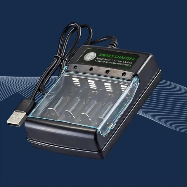 Alt view image 6 of 6 - 4-Slot Charger Independent Charging Universal Charger Speedy Charger Charger for 1.5V AA/AAA Batteries