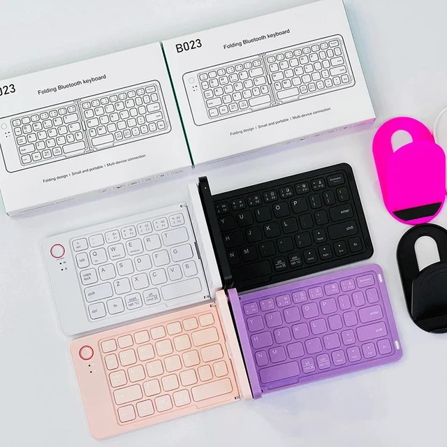 Alt view image 5 of 6 - Ultra Slim Keyboard Rechargeable Bluetooth-Compatible Silent Typing with Stand for iOS Android phone Tablet Laptop