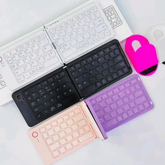 Alt view image 6 of 6 - Ultra Slim Keyboard Rechargeable Bluetooth-Compatible Silent Typing with Stand for iOS Android phone Tablet Laptop