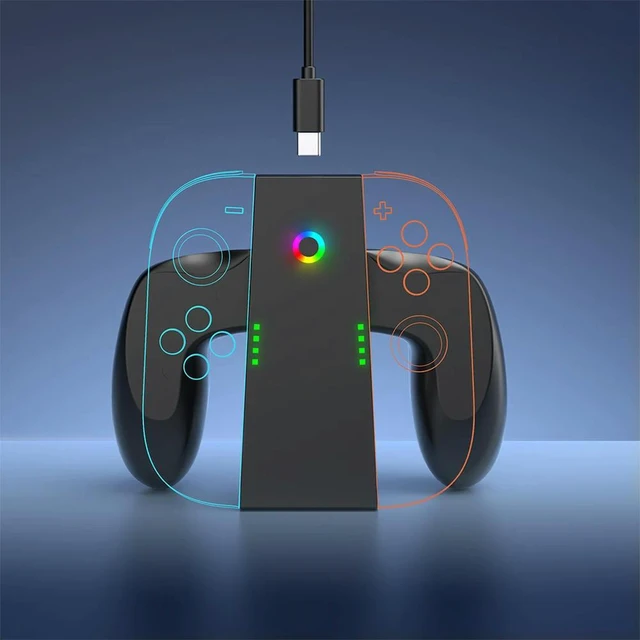 Alt view image 6 of 6 - Charging Grip for Nintendo for Switch 2 Joy-Con Controller Comfort Grip ABS Handle Bracket Stand for Switch 2 Joy-Con Controller