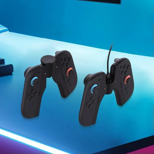 Alt view image 6 of 6 - 4 In 1 Game Controller Charger LED Indicator Small Handle Charging Base Gamepad Charging Station for NS Accessories
