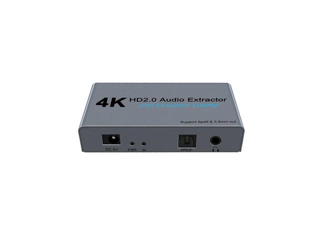 Alt view image 15 of 17 - 4K@60fs HDMI Audio Splitter HDMI2.0 Audio Decoder Audio Extractor HDMI 1 In 2 Out HDMI 1*2 HDCP2.2 (SPDIF+ 3.5mm Jack) eokCXOY