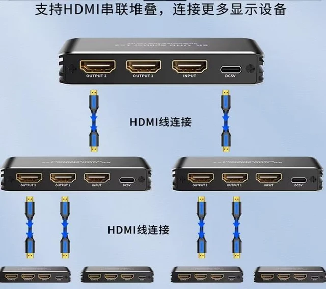 Alt view image 9 of 12 - Torpedo Nova HDMI 2.1 1x2 Splitter with Scaler, 8K@60Hz/4K@120Hz, HDCP 2.3 Bypass, HDR10 & VRR Support
