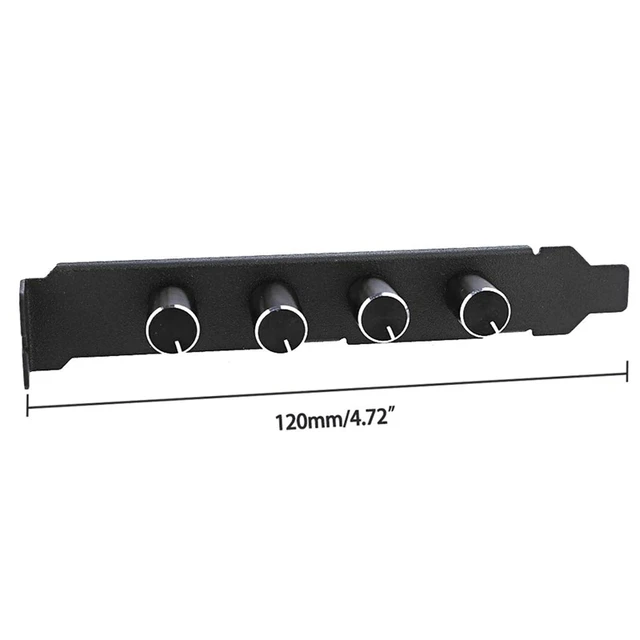 Alt view image 7 of 10 - PC 8 Channels Fan Hub 4 Knob Cooling Fan Speed Controller for CPU Case HDD Vga Pwm Fan Pci Bracket Power By 12V Fan Con