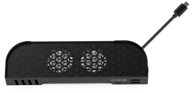 Alt view image 4 of 6 - For Switch 2 Cooling Fan with RGB Light Cooling Fan Multifunctional Ventilation Fan with 8 Game Card Slots for Switch 2 Console