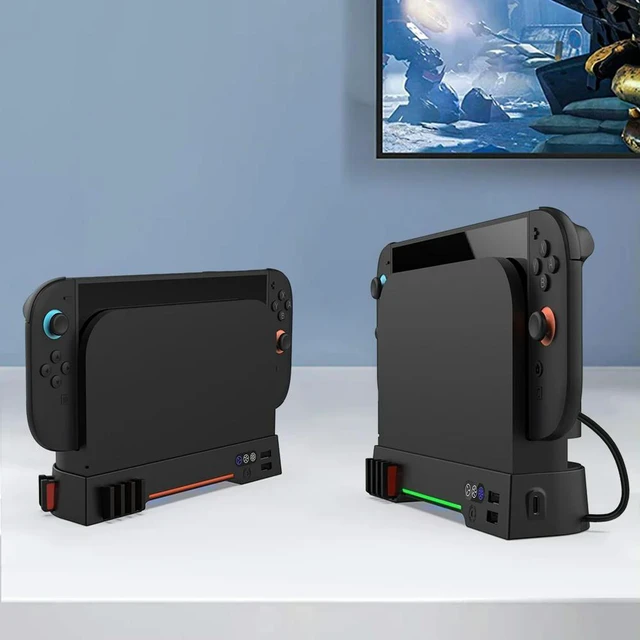 Alt view image 6 of 6 - For Switch 2 Cooling Fan with RGB Light Cooling Fan Multifunctional Ventilation Fan with 8 Game Card Slots for Switch 2 Console