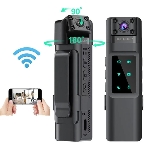 Alt view image 9 of 15 - Outdoor HD 720P Body Camera Infrared Night Vision, Rotatable Lens, Magnetic Mount, Sports Action Camera, WiFi