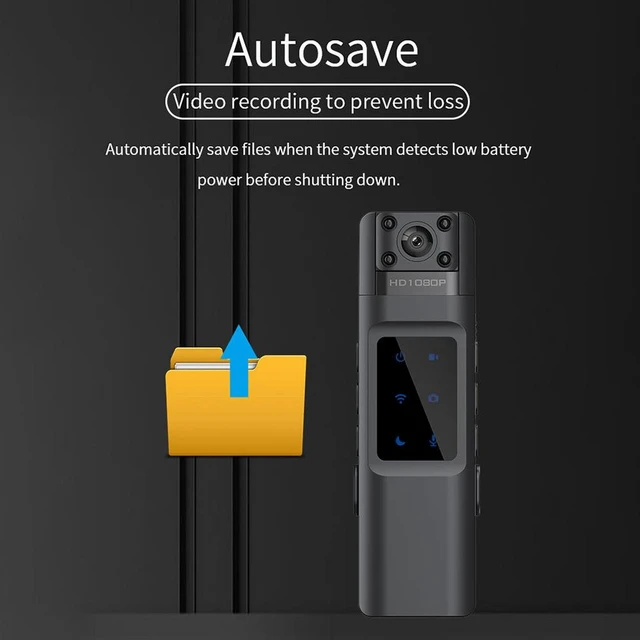 Alt view image 12 of 15 - Outdoor HD 720P Body Camera Infrared Night Vision, Rotatable Lens, Magnetic Mount, Sports Action Camera, WiFi